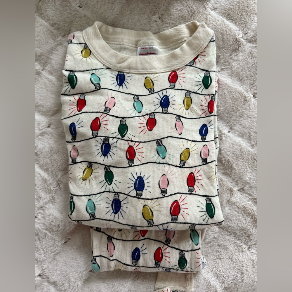 Girls Hannah Andersson Bright Light Pajamas size 10